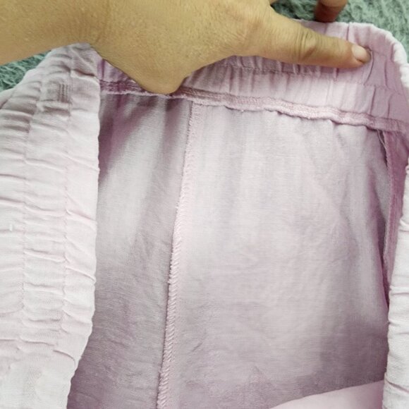 Gap Shorts Womens XXL Pink Linen Blend High Rise Drawstring *GUC* - Picture 8 of 11